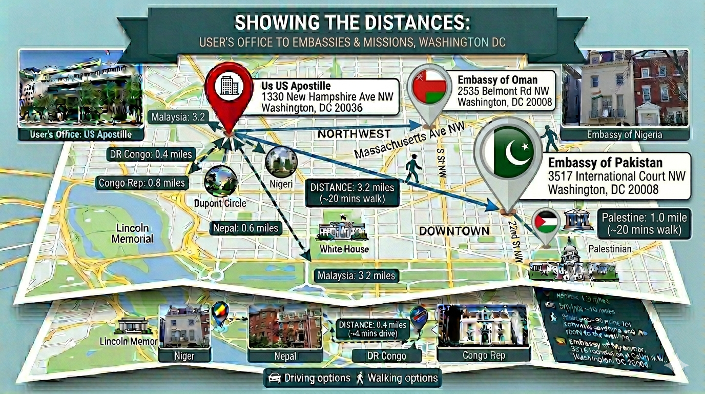 Map of Palestine Document Legalization & Authentication Services